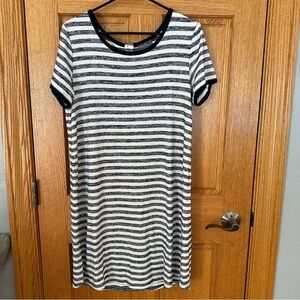 Market & Spruce Striped Button‑Back Dress – Size L